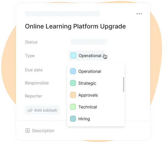 task types in daily task planner