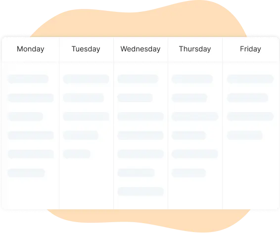 week planning in daily task planner