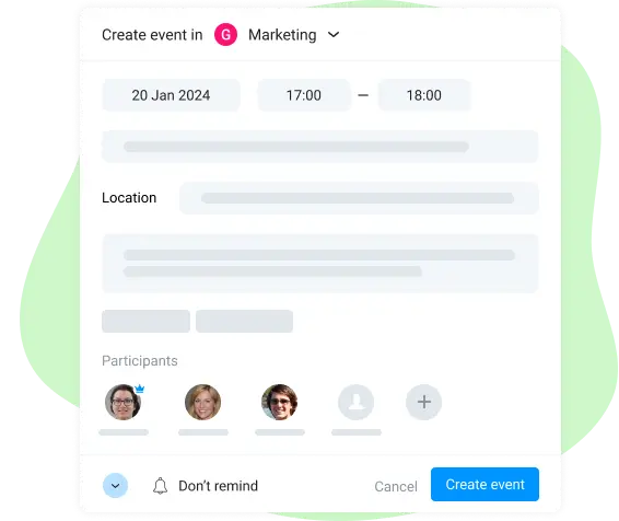 create events in day organizer