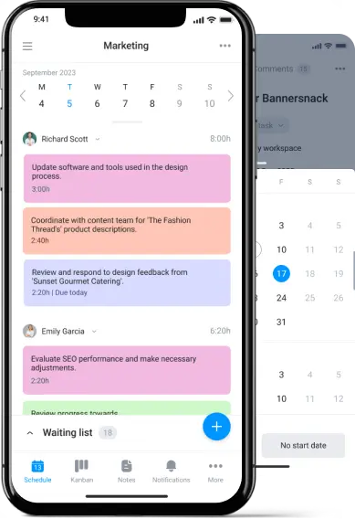 Digital daily planner on your mobile phone