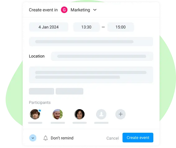 create events in employee performance tracker