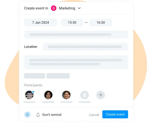 create events in employee productivity tracker