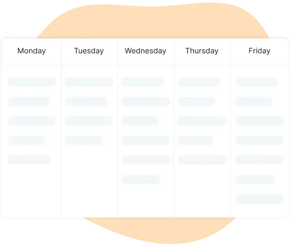 week planning in employee productivity tracker