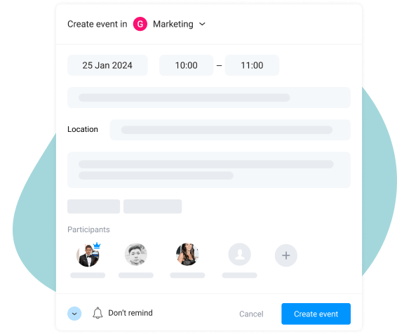 Schedule new meetings without switching to another tool