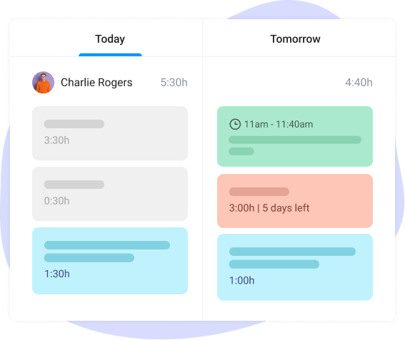 Track your team's progress during the workday