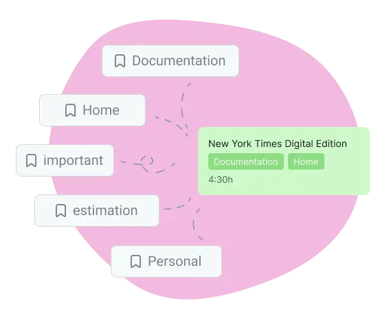 add tags in online organizer
