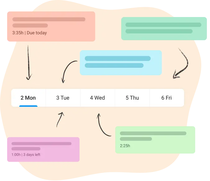 task scheduling in online project planner