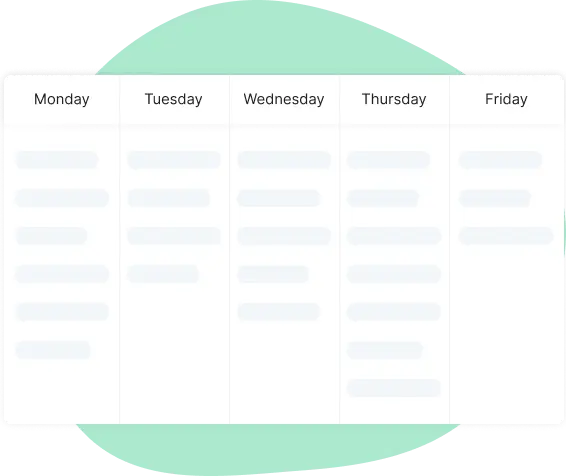 week planning in online task manager