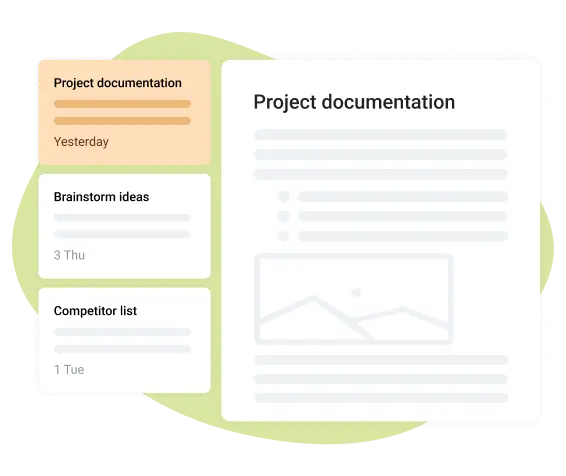 write notes in project management board