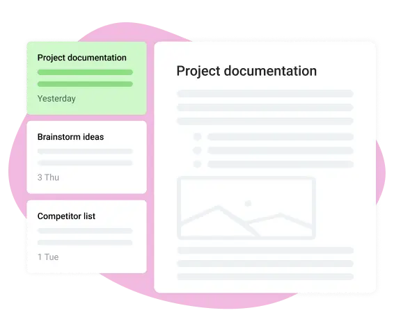 write notes in project management task tracker