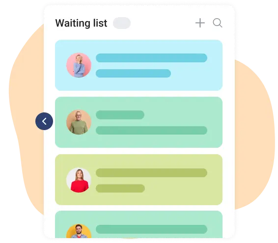 waiting list in project planning app