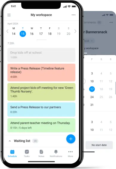 Mobile app for project planner