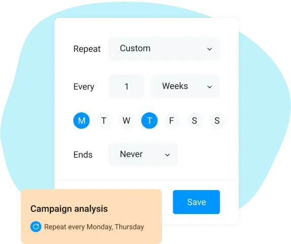 Set recurring tasks in project planner