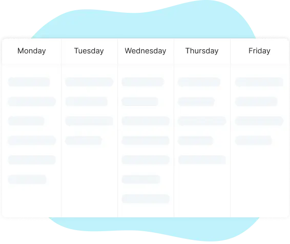 Manage weekly planning in project planner