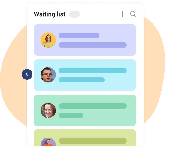 waiting list in project planning calendar