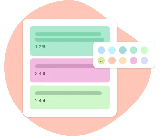 Color code activities in your schedule