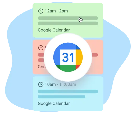 Integrate Google Calendar with schedule planner