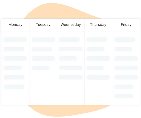 week planning in task board