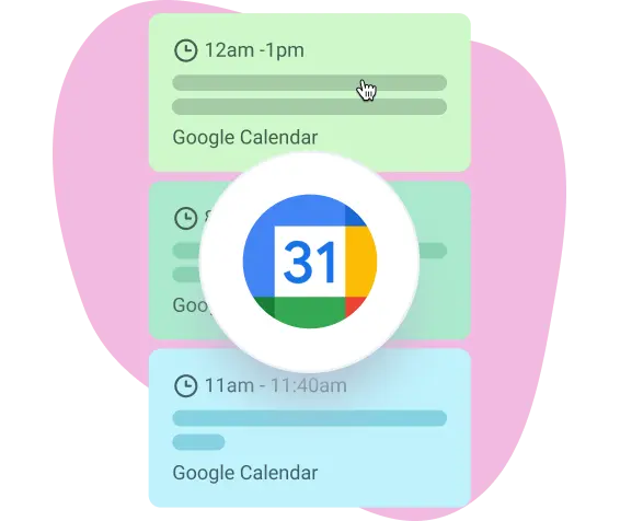 Sync task organizer with Google calendar