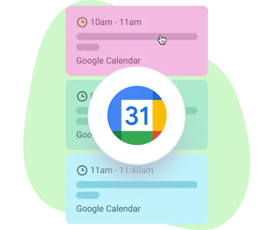Integrate google calendar with task planner