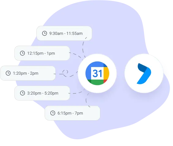 google calendar integrationin  team productivity tracker