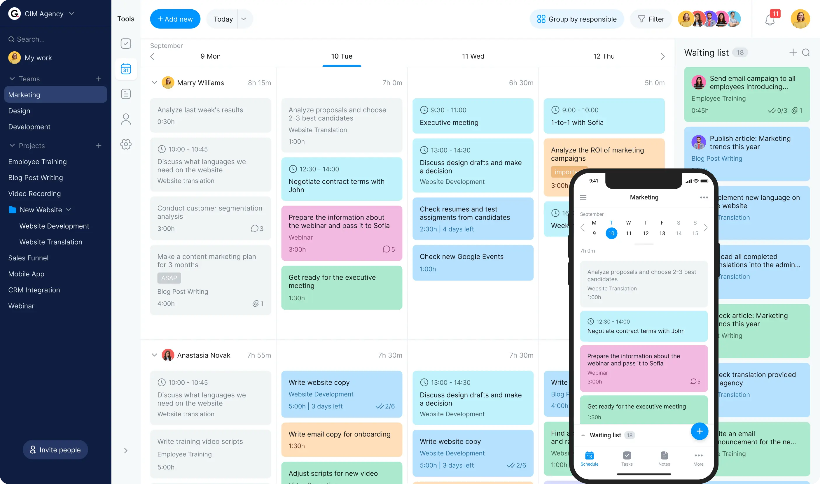 team productivity tracker