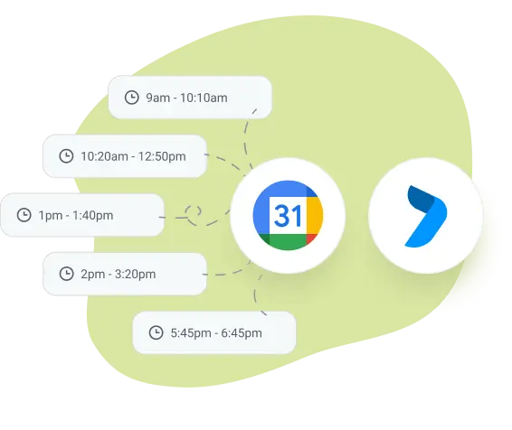 google calendar integration in team project planner