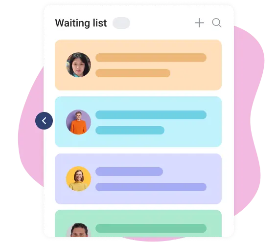 waiting list in team project planner