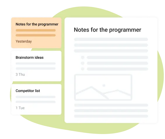 write notes in team task board