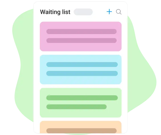 Waiting list for time planning