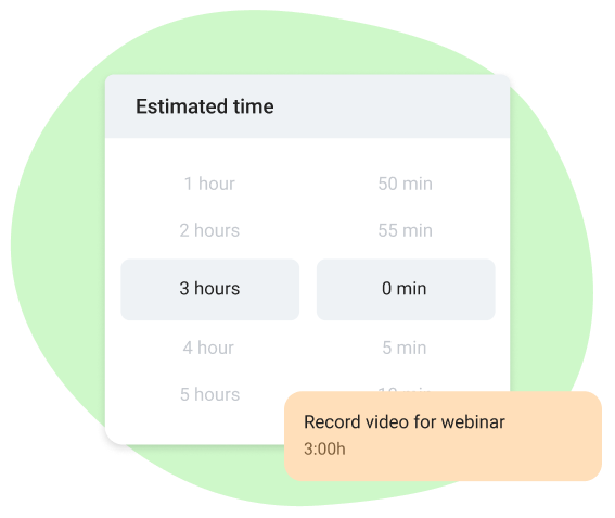 plan your workload with time estimates