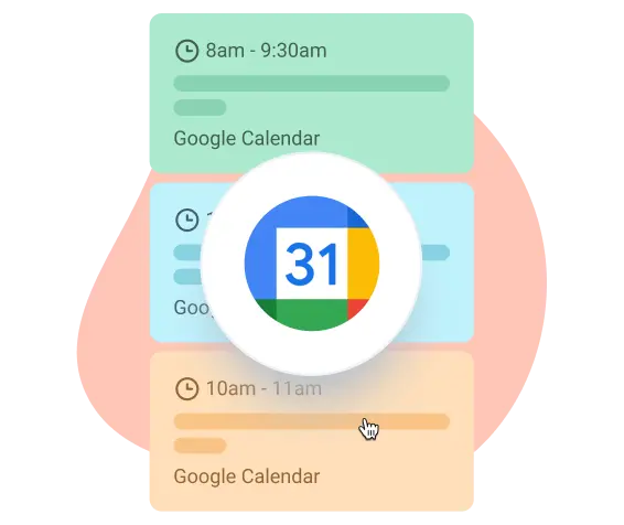 Virtual planner and Google Calendar integration