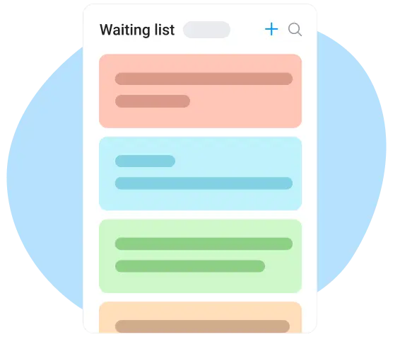 Waiting list for virtual planner