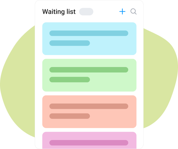 waiting list for not yet scheduled tasks