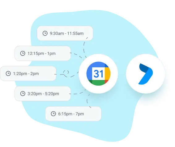 google calendar integration in work organizer