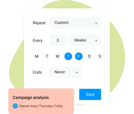 recurring tasks in work organizer