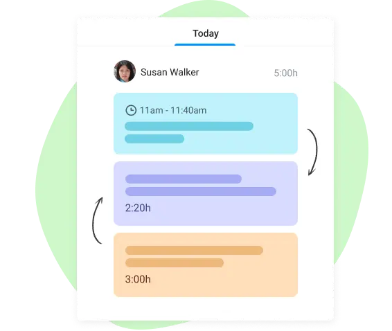 task ordering in work productivity tracker