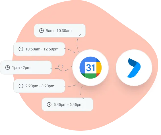 google calendar integration in work task list