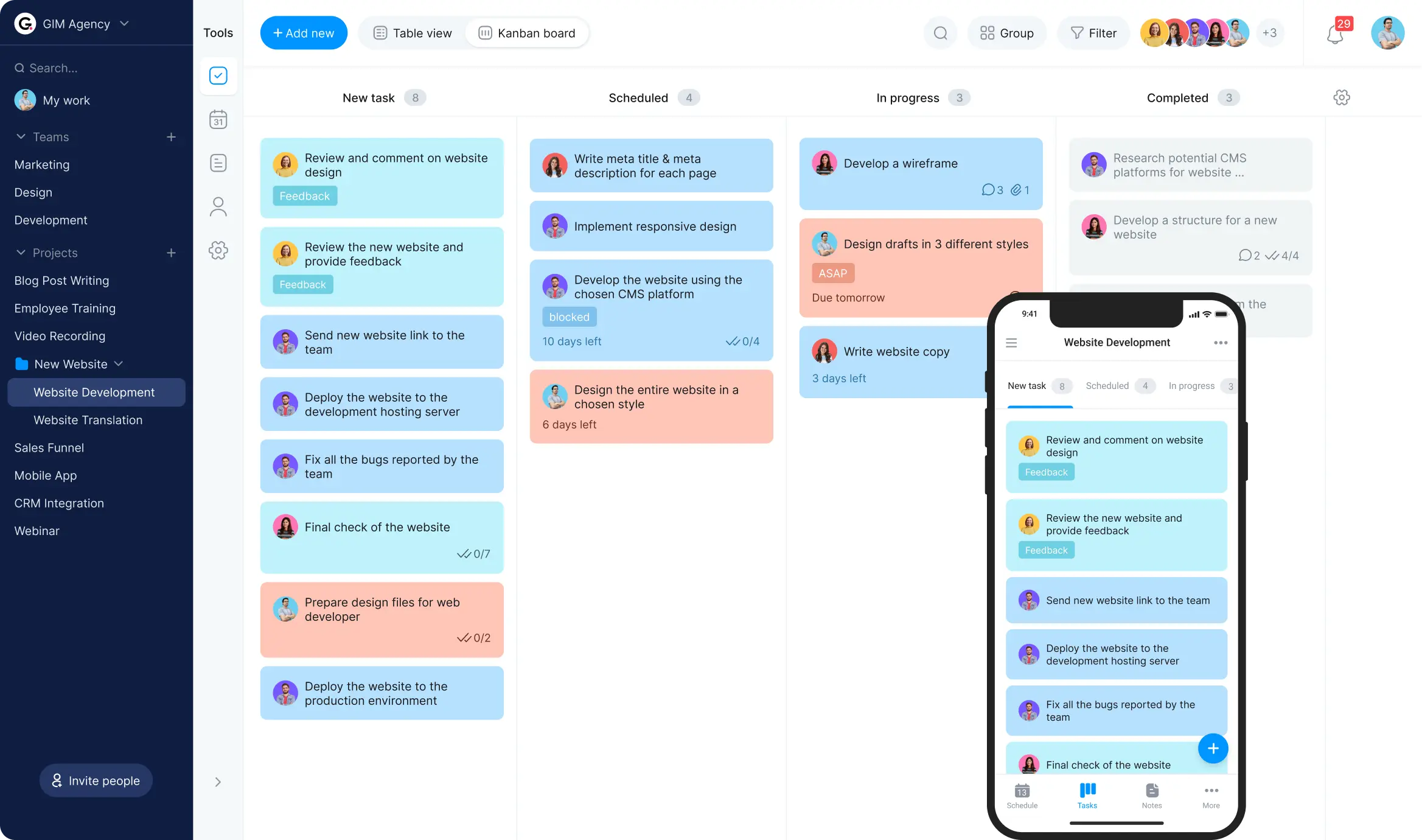 work task manager kanban