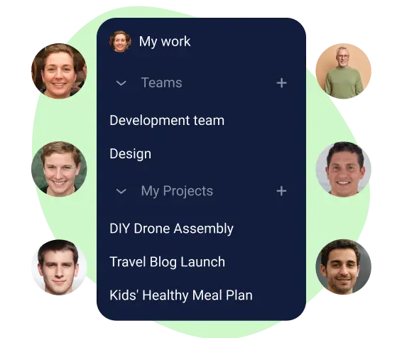 /create projects in work task tracker