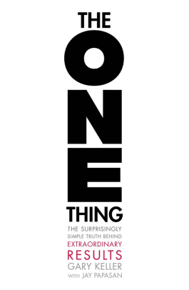 The one thing by Gary Keller book cover