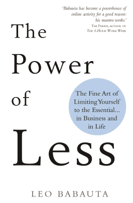 The power of less Leo Babuta book cover