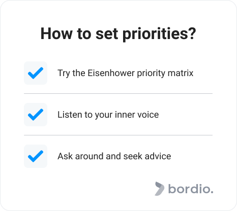 How to set priorities