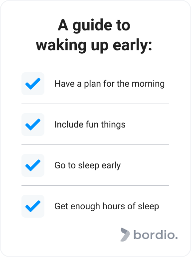 A guide to waking up early: