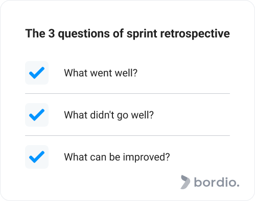 The 3 questions of sprint retrospective
