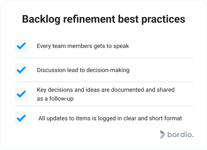 Backlog refinement best practices