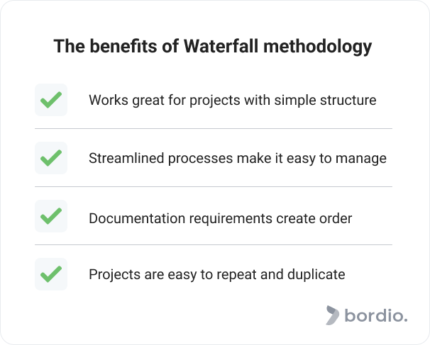 The benefits of Waterfall methodology