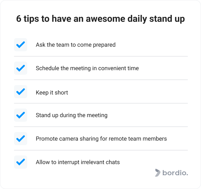6 tips to have an awesome daily stand up