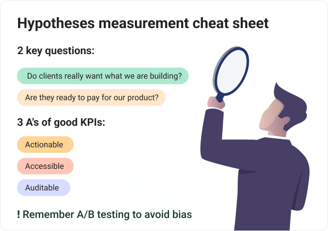 Hypotheses measurement cheat sheet