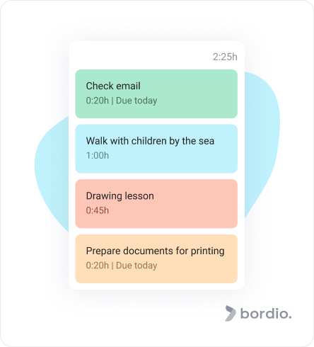 time blocks in Bordio calendar